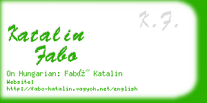 katalin fabo business card